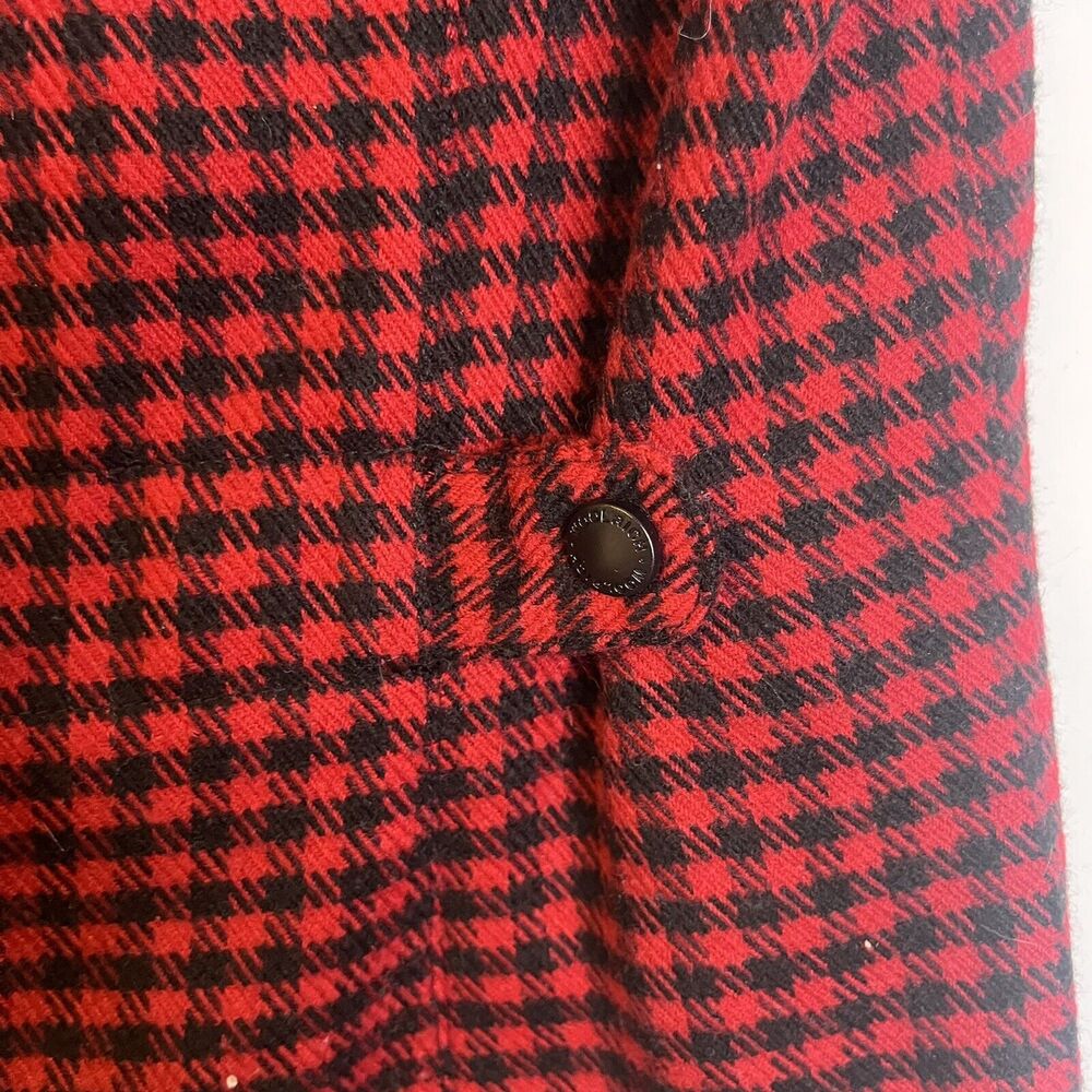 Woolrich Ruby Womens Red Black Button Front Wool … - image 5
